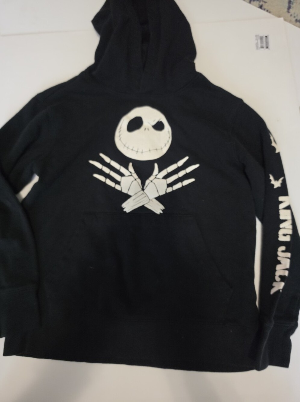 Nightmare Before Christmas  Jack Skeleton Youth Hoodie Small. "King Jack"